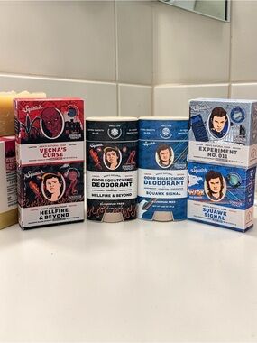 Dr Squatch Stranger Things Limited Edition 4 Bar Set w/ 2 Deodorants Bundle New